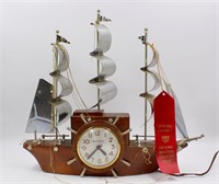 Folk Art Cheyenne Industrial Ship Clock Model