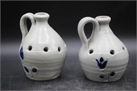 Pair of Vintage Williamsburg Pottery Mini Vases