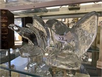 Glass Eagle Bookends