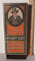 Right-Cut Chewing tobacco ad tin