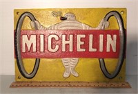 SS Iron embossed Michelin Man ad plaque