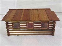 Lighted Log Cabin Replica