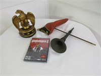 Eagle Bookend, Firefighter Decor & PC Game (NIB)