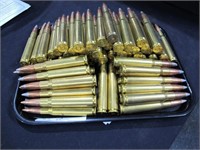 LOT OF 80 50 CAL SHELLS AND PROJECTILE NOT LIVE