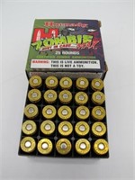25 ROUNDS OF 9MM HOLLOW POINT HORNADY ZOMBIE MAX