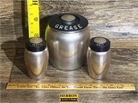 Vintage Salt-Pepper & Grease Canister