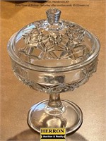 Covered Glass Compote Dish