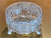 Pressed Glass Footed Bowl