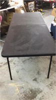 Black fold up table