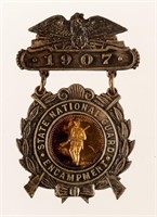 1907 State National Guard Encampment Medal