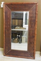 Bamboo and Reed Framed Mirror.