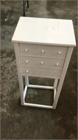 Antique 3 drawer bed side table