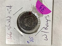1866 Shield Nickel with rays