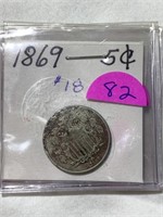 1869 5 Cent Piece