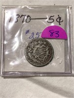 1870 5 Cent Piece