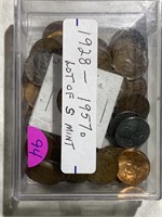 Assorted Pennies 1928-1957