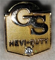 Hevi Duty 10k gold company service pin w diamond