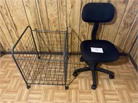 Office Chair & Rolling Cart