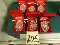 (6) Waterford 1982, 85-89 Ornaments