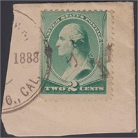 US Stamps #213 Kicking Mule Fancy Cancel partial s