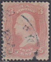US Stamps #64b Used with lovely rose pink  CV $140