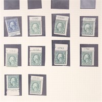 US Stamps Mint Plate Number Single Washington-Fran