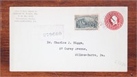 US Stamps #238 on 1926 Registered 2c Stationery Co
