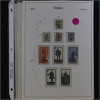 Belgium Stamps Accumulation on pages, cards, etc