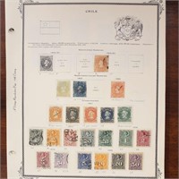 Chile Stamps Collection Used & Mint Hinged on page