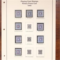 US Stamps Playing Card Stamps 1940s on Mystic Page