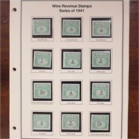 US Stamps Wine Revenue Stamps on Mystic Pages