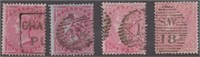 Great Britain Stamps #24-26, 26a Used sin CV $1190