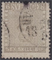 Sweden Stamps #3 Used with perf faults at CV $1600