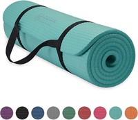 Gaiam Thick Yoga Mat Fitness & Exercise Mat :Teal
