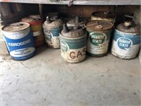 8 Vintage Gas and Kerosene Cans