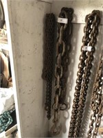 Lot of Vintage Large Link Chain and Hooks