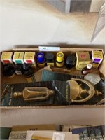 Various Ink Bottles, Brass Door Knocker, Etc.