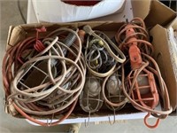 Tray Lot of 5 Trouble Lights and Cords