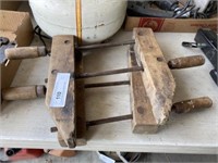 Set of Vintage Wooden Carpenter Clamps