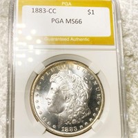 1883-CC Morgan Silver Dollar PGA - MS66