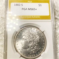 1882-S Morgan Silver Dollar PGA - MS65+