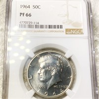 1964 Kennedy Half Dollar NGC - PF66