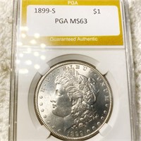 1899-S Morgan Silver Dollar PGA - MS63