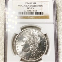 1884-O Morgan Silver Dollar NGC - MS63 MCCLAREN
