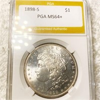 1898-S Morgan Silver Dollar PGA - MS64+