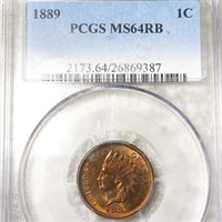 1889 Indian Head Penny PCGS - MS 64 RB
