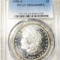 1880-S Morgan Silver Dollar PCGS - MS 64 DMPL