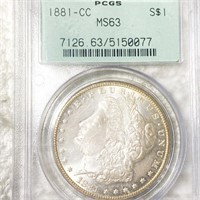 1881-CC Morgan Silver Dollar PCGS - MS63
