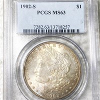 1902-S Morgan Silver Dollar PCGS - MS63