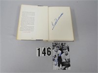 2 PCS. TED WILLIAMS AUTOGRAPHED BOOK & RATE CARD: